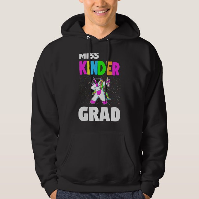 Veste À Capuche Miss Kinder Grad Kindergarten Graduation Unicorn (Devant)