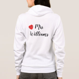 Veste À Capuche Mme Wifey Hoody au coeur rouge