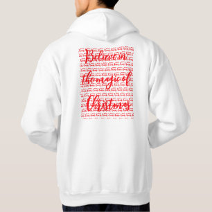 Veste À Capuche Modèle blanc de Noël imprimé x 2 côtés pour hommes