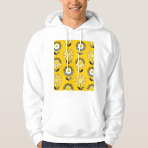 Veste À Capuche Modèle floral jaune simple