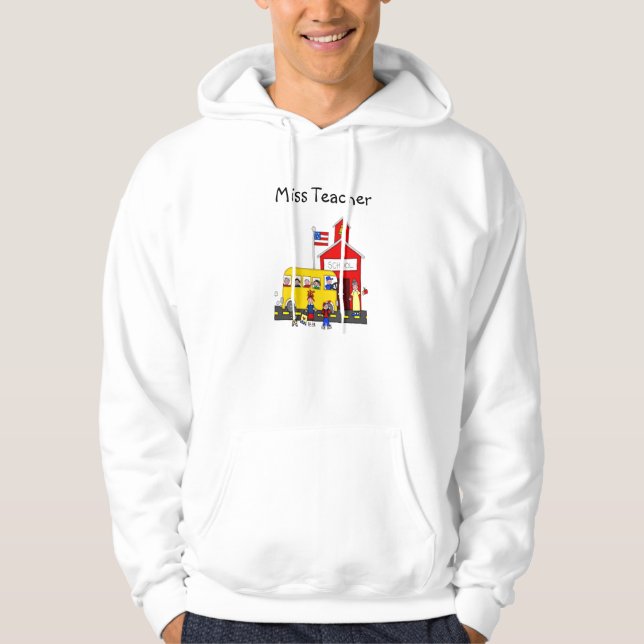 Veste À Capuche Modèle Sweatshirt personnalisé de l'enseignant (Devant)