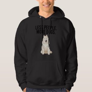 Veste À Capuche Moins de Personnes Plus de Chiens Samoyed Introve