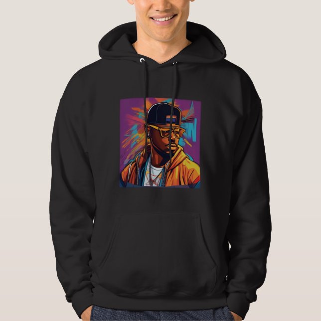 Veste À Capuche Moletom com Capuz - Street graffiti art Hip Hop (Devant)