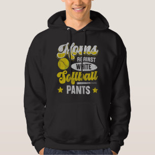 Veste À Capuche Moms contre pantalon blanc softball Citation pour 