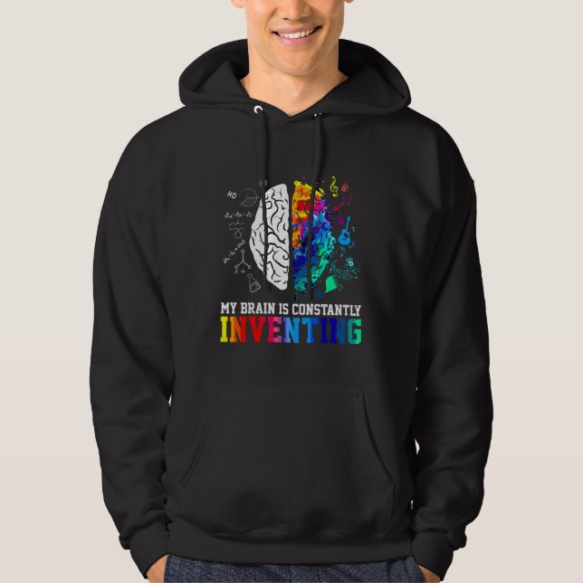 Veste À Capuche Mon cerveau inventant la Sensibilisation sur l'aut (Devant)