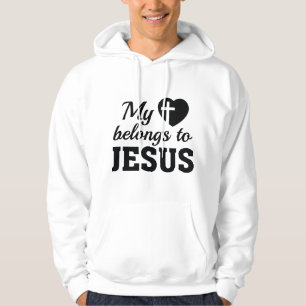 Veste À Capuche Mon Coeur appartient à Jésus