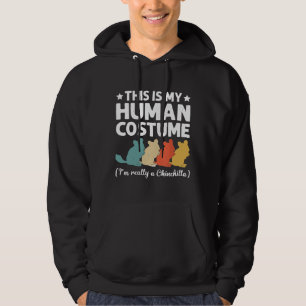 Veste À Capuche Mon costume humain Je suis vraiment Chinchilla Hal