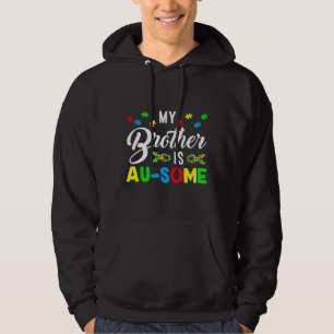 Veste À Capuche Mon Frère Est Une Pièce De Puzzle Autism Awesome