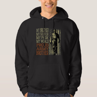Veste À Capuche Mon frère Mon soldat Ma fierté Mon monde Fière Arm