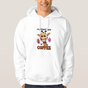 Veste À Capuche Mon groupe sanguin est le café Spruch Groupe sangu