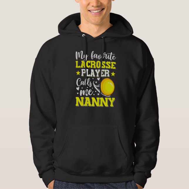 Veste À Capuche Mon Joueur De Crosse Préféré M'Appelle Mères Nanny (Devant)