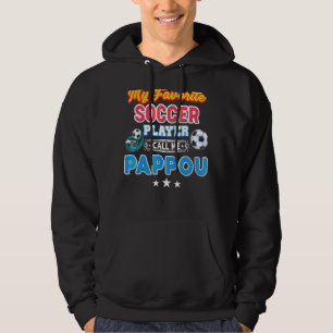 Veste À Capuche Mon joueur de football favori m'appelle Pappou Pèr