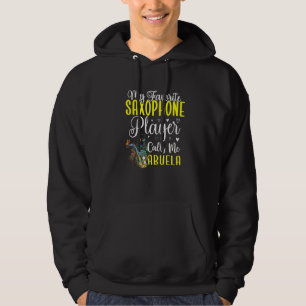 Veste À Capuche Mon joueur de saxophone préféré m'appelle Abuela C