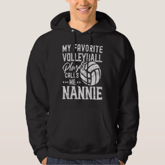 Veste À Capuche Mon Joueur De Volley-ball Préféré M'Appelle Nannie