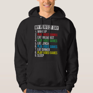 Veste À Capuche Mon Jour Parfait Jeux Vidéo Amusant Cool Gamer Cad