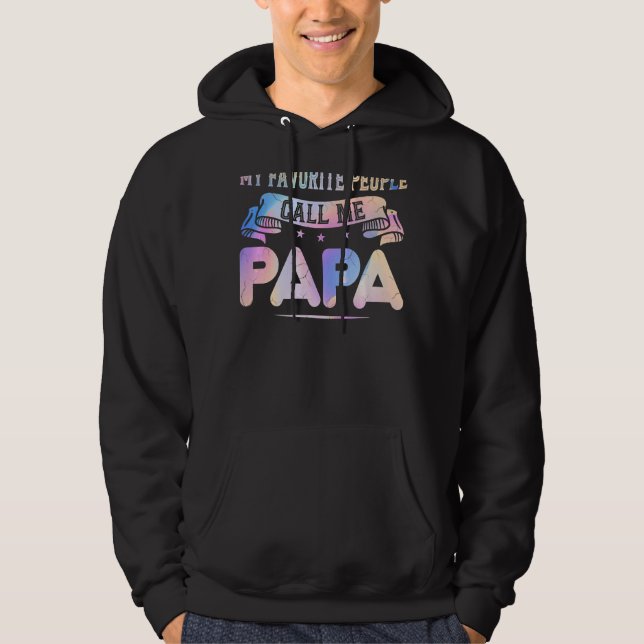 Veste À Capuche Mon Peuple Favori M'Appelle Papa Papa Grand-Papa (Devant)