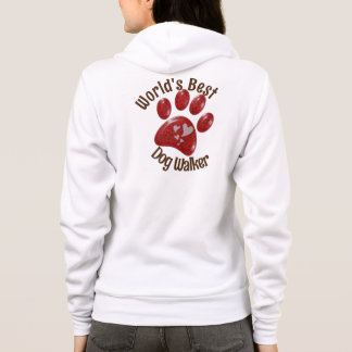 Veste À Capuche Monde meilleur chien Walker animal de compagnie Em