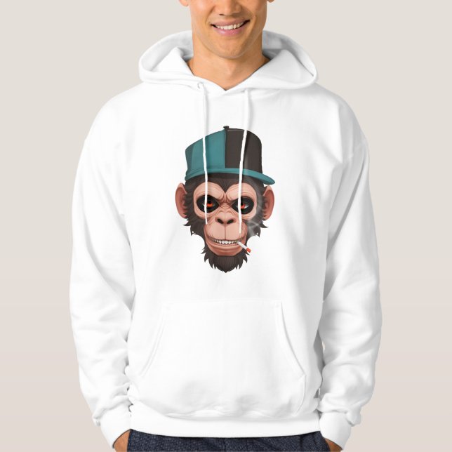 Veste À Capuche Monkey smokes (Devant)
