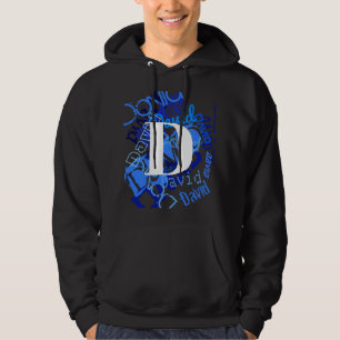 Veste À Capuche Monogramme bleu créatif