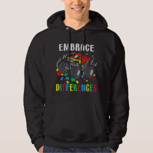 Veste À Capuche Monster Truck Embrasser les différences Shirt Boy