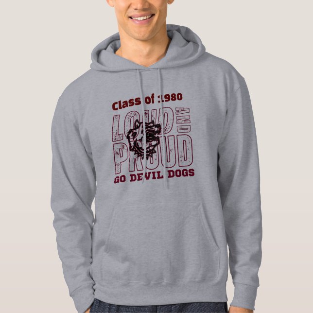 Veste À Capuche Morrilton Classe de sweatshirt Réunion 1980 (Devant)