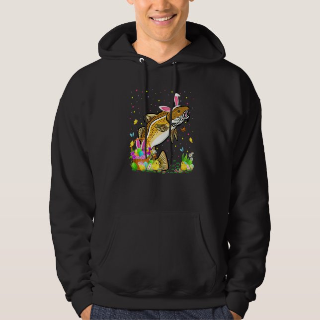 Veste À Capuche Morue de Pâques Poisson Brut Oeuf Chasse Morue de  (Devant)