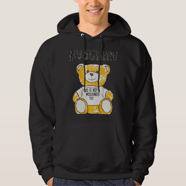 Veste À Capuche Moschino JERSEY T-SHIRT BRUSHSTROKE TEDDY BEAR (Devant)