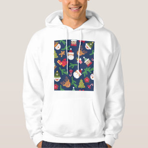 Veste À Capuche Motif de Noël festif, design de vacances.