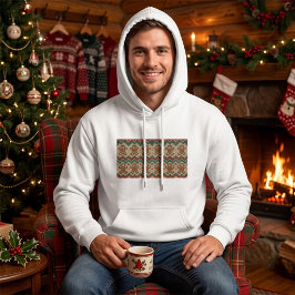 Veste À Capuche Motif de Noël homme en pain d'épices tricoté
