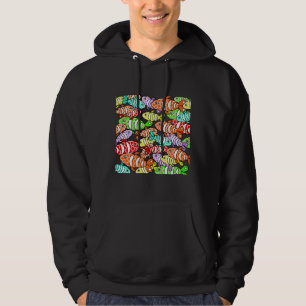 Veste À Capuche Motif De Poisson Sous L'Eau École De Poisson Clown