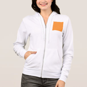 Veste À Capuche Motif diamant orange combiné STaylor