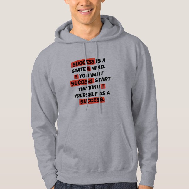 Veste À Capuche Motivational cite le succès dans la vie (Devant)