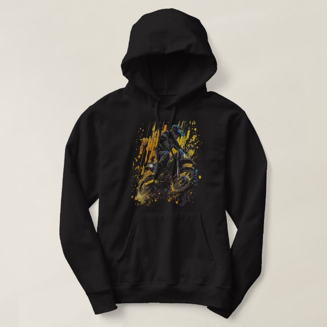 Veste À Capuche Motorcross Biker Motorcycle Enduro Dirtbike Outdoo (Design devant)