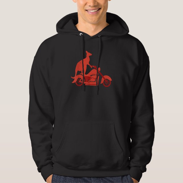 Veste À Capuche Motorcycle Kangaroo   Wildlife Animal Australia (Devant)
