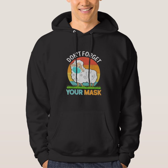 Veste À Capuche Moutons Dites Ne Pas Oublier Votre Masque (Devant)