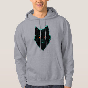 Veste À Capuche Mystic Neon Wolf Design Sweatshirt