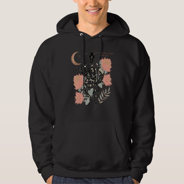 Veste À Capuche Mystical Witchy 777 Angel Number Snake Flower Aest (Devant)