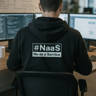 Veste À Capuche NaaS Non comme un humour informatique de service