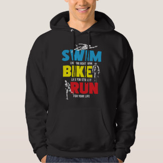Veste À Capuche Nager Vélo Courir Triathlon Triathlète Marathonie