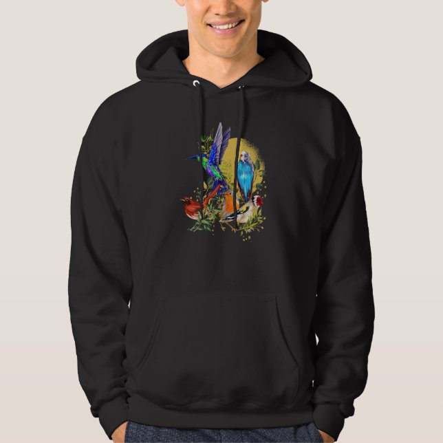 Veste À Capuche Nature Bird Animal  Birdwatching Fullmoon Bird (Devant)