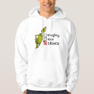 Veste À Capuche Naughty, Nice or Grinch Quote