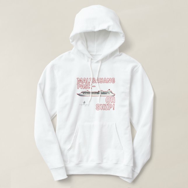 Veste À Capuche NAVIRE Pask-OH Maligayang ! Croisière de Noël vert (Design devant)
