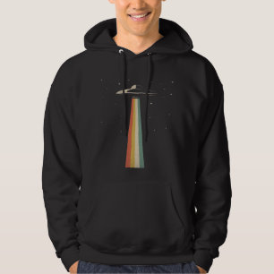 Veste À Capuche Navire spatial rétro-Alien d'enlèvement de l'OVN