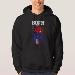 Veste À Capuche Né Le 4 Juillet 4 juillet Anniversaire Pa