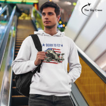 Né pour avion Vintage USA Flag Aviation