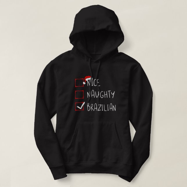 Veste À Capuche Nice Naughty Brésil Noël Roots Heri (Design devant)