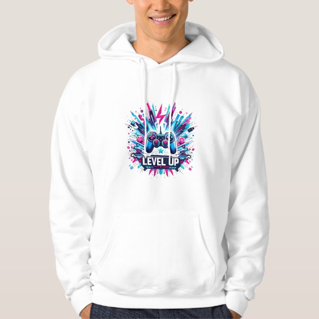 Veste À Capuche Niveau supérieur ! T-shirt de jeu (Devant)