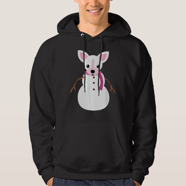Veste À Capuche Noël Chihuahua Chihuahua Snowman Noël (Devant)