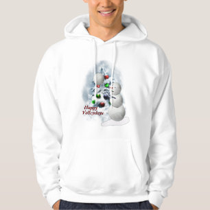 Veste À Capuche Noël de bonhomme de neige de volleyball