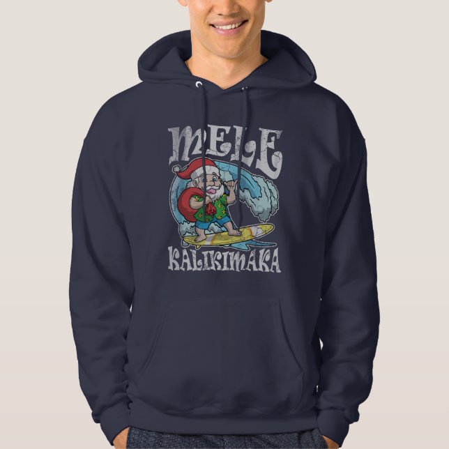Veste À Capuche Noël de Hawaïen de Mele Kalikimaka (Devant)